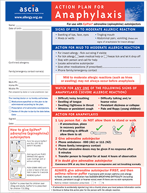 anaphylaxis australia